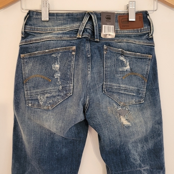 NWT G-Star Restored Denim Lynn mid skinny jeans size W24/L30 - Picture 6 of 16